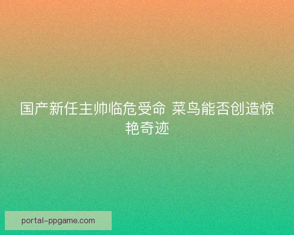 国产新任主帅临危受命 菜鸟能否创造惊艳奇迹 国产新任主帅临危受命 菜鸟能否创造惊艳奇迹